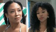 At the Metro Court pool, Portia lets Jordan know she does not trust her intentions with Curtis on General Hospital | Image: ABC